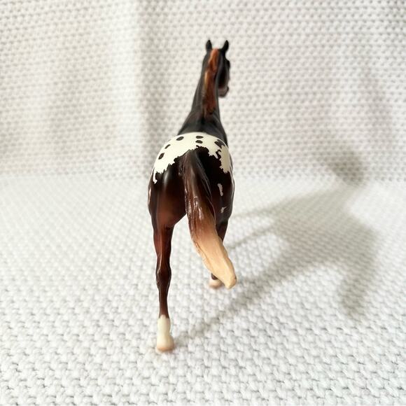 Breyer Classics Walking Horse Chestnut Appaloosa Toy Plastic Figure Marked Stamp - Picture 3 of 10